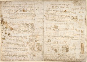 Arundel 263, f.223 Poznámky, diagramy a náčrtky z 