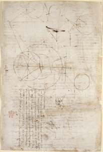 Arundel 263, f.95v Poznámky a diagramy o optice, týkající se Alhazenova problému; dva náčrty představující mřížové struktury, z 