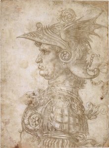 Busta válečníka od Leonardo da Vinci