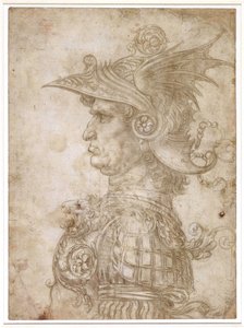 Busta válečníka od Leonardo da Vinci