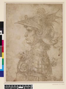 Busta válečníka od Leonardo da Vinci