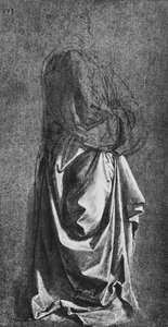Odlitek Drapery pro stojící figuru, c1470 1945 od Leonardo da Vinci
