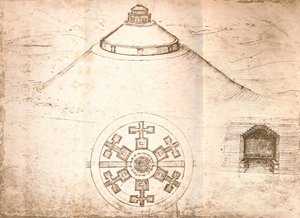 Design pro mauzoleum, c1472-c1519 1883 od Leonardo da Vinci