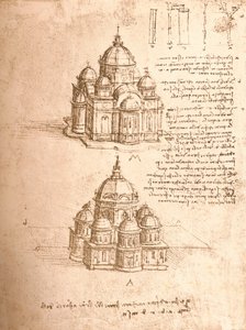 Kresba kostelů, c1472-c1519 1883 od Leonardo da Vinci