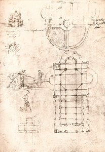 Kresba kostelů, c1472-c1519 1883 od Leonardo da Vinci