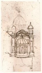 Kresba církevní architektury, c1472-c1519 1883 od Leonardo da Vinci