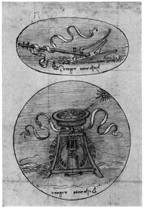 Znak, detail Hostinato Rigore, konec 15. nebo začátek 16. století 1954 od Leonardo da Vinci