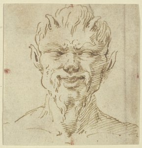 Hlava fauna od Leonardo da Vinci