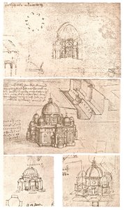 Čtyři kresby církevní architektury, c1472-c1519 1883 od Leonardo da Vinci