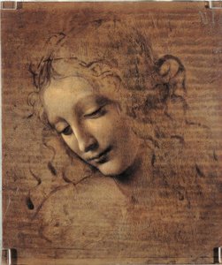 Ženská hlava od Leonardo da Vinci