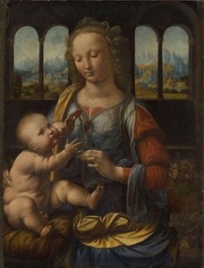 Německy: Madonna mit der Nelke Karafiátová madona od Leonardo da Vinci
