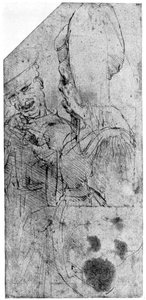 Groteskní pár, konec 15. nebo začátek 16. století 1954. od Leonardo da Vinci