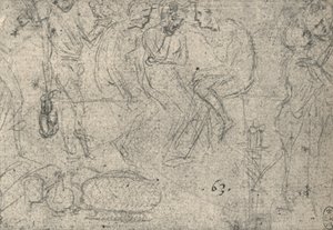 Skupina postav v rozhovoru, c1480 1945 od Leonardo da Vinci