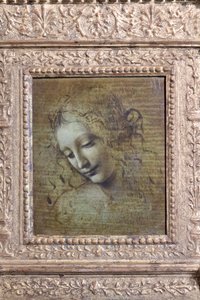 Hlava ženy, tzv. "la scapigliata", asi 1492-1501 (olej na desce) od Leonardo da Vinci