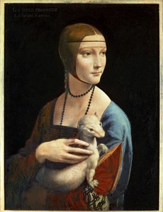 Dáma s erminem (malba na dřevě) od Leonardo da Vinci