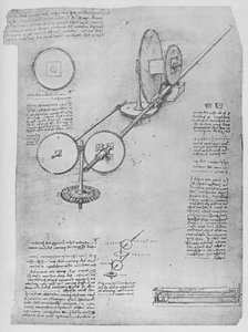 Stroj na tvarování železných tyčí pro výrobu děl, c1480 1945 od Leonardo da Vinci