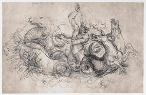 Neptun, c1504 od Leonardo da Vinci