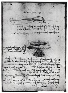 Pařížský rukopis B, fol. 83v: Stránka textu a náčrtů pro létající stroj, 1488-90 (pero a inkoust na papíře) od Leonardo da Vinci