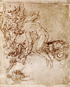 Náčrtky perem a inkoustem od Leonarda Da Vinciho, 1913. od Leonardo da Vinci