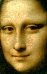 Detail portrétu Mony Lisy, 1503-1506 od Leonardo da Vinci