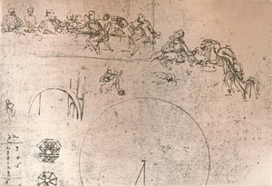 Přípravná skica k obrazu "Poslední večeře", c1494-c1499 1883 od Leonardo da Vinci