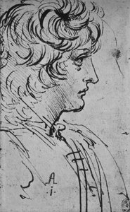 Profil mládeže napravo, c1480 1945 od Leonardo da Vinci