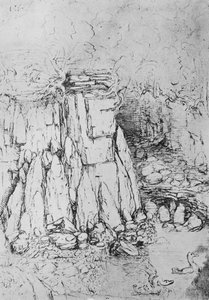Rocks and Stream, c1480 1945 od Leonardo da Vinci
