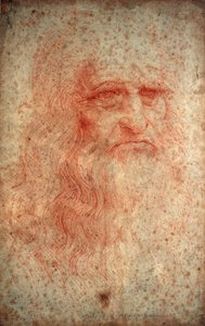 Autoportrét Leonarda da Vinci, italský malíř, sochař, inženýr a architekt, c1513 od Leonardo da Vinci