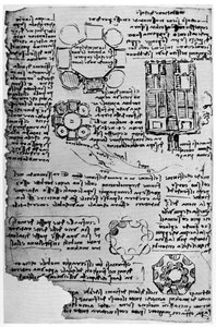 Skica pro zámek Romorantin, 1517-1518 1954. od Leonardo da Vinci