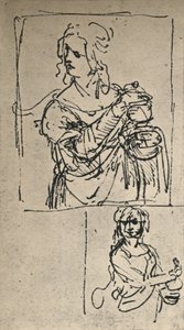 Studie pro sv. Máří Magdalenu, c1480-1482 1945 od Leonardo da Vinci
