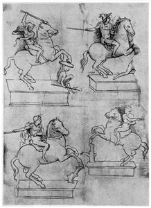 Studie pro pomník Sforza, c1488-1493 1954. od Leonardo da Vinci