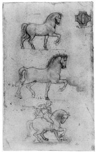 Studie k památníku Trivulzio, c1508 1954. od Leonardo da Vinci