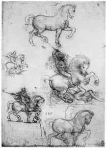 Studie k památníku Trivulzio, c1508 1954. od Leonardo da Vinci