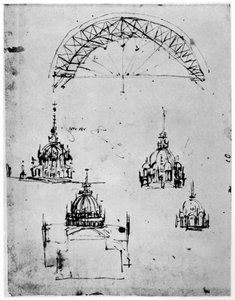 Studie pro centrální kopuli milánské katedrály, konec 15. století 1954. od Leonardo da Vinci