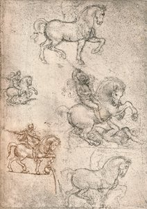 Studie k pomníku Sforza, c1482-c1499 1883 od Leonardo da Vinci