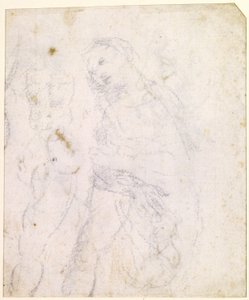Studie Madony [verso] od Leonardo da Vinci