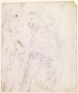 Studie Madony [na zadní straně] od Leonardo da Vinci