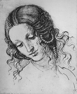 Studie ženské hlavy, c1480 1945 od Leonardo da Vinci