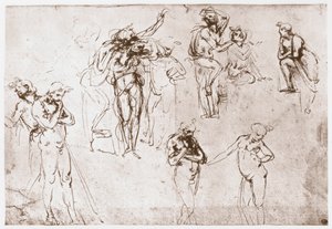 Klanění králů, c1481 od Leonardo da Vinci