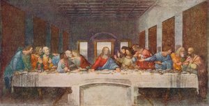Poslední večeře, 1494-1498 od Leonardo da Vinci