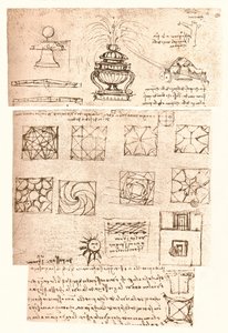 Tři architektonické kresby, c1472-c1519 1883 od Leonardo da Vinci