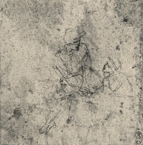 Dvě postavy v rozhovoru, c1480 1945 od Leonardo da Vinci