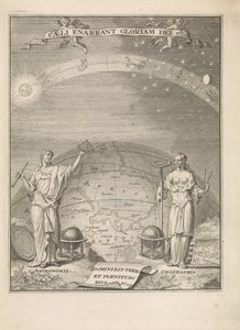 Astronomie a geografie s měřicími přístroji Caeli anarrant Gloriam dei Ps.10 (název na objektu) Titulní strana pro: 