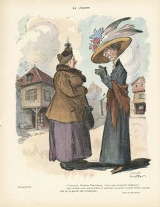 Ilustrace Leonce Burreta (1865-1915) v Le Smile, no. 19, 08/05/13 - Móda, klobouk
