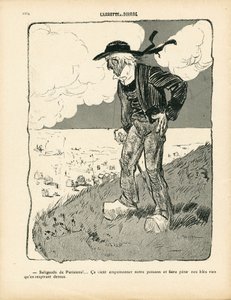 Máslový talíř, číslo 434, satirický v barvách
