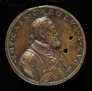 Karel V., 1500-1558, španělský král 1516-1556, císař Svaté říše římské 1519 [avers], 1547 nebo později.