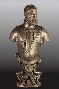 Portrétní busta císaře Svaté říše římské Karla V. (1500-58) (bronz)