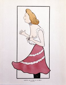 Armande Cassive, v "La Dame de Chez Maxim", karikatura od Leonetto Cappiello