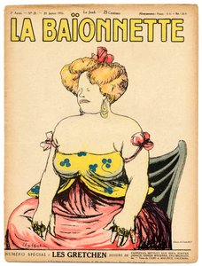 Obálka "" La Baionnette "", Satirický v barvách od Leonetto Cappiello