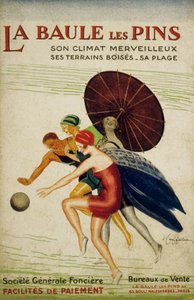 Francouzská reklama Leonetta Cappiella pro „societe Generale fonciere“ La Baule les Pins, Francie, 30. léta od Leonetto Cappiello